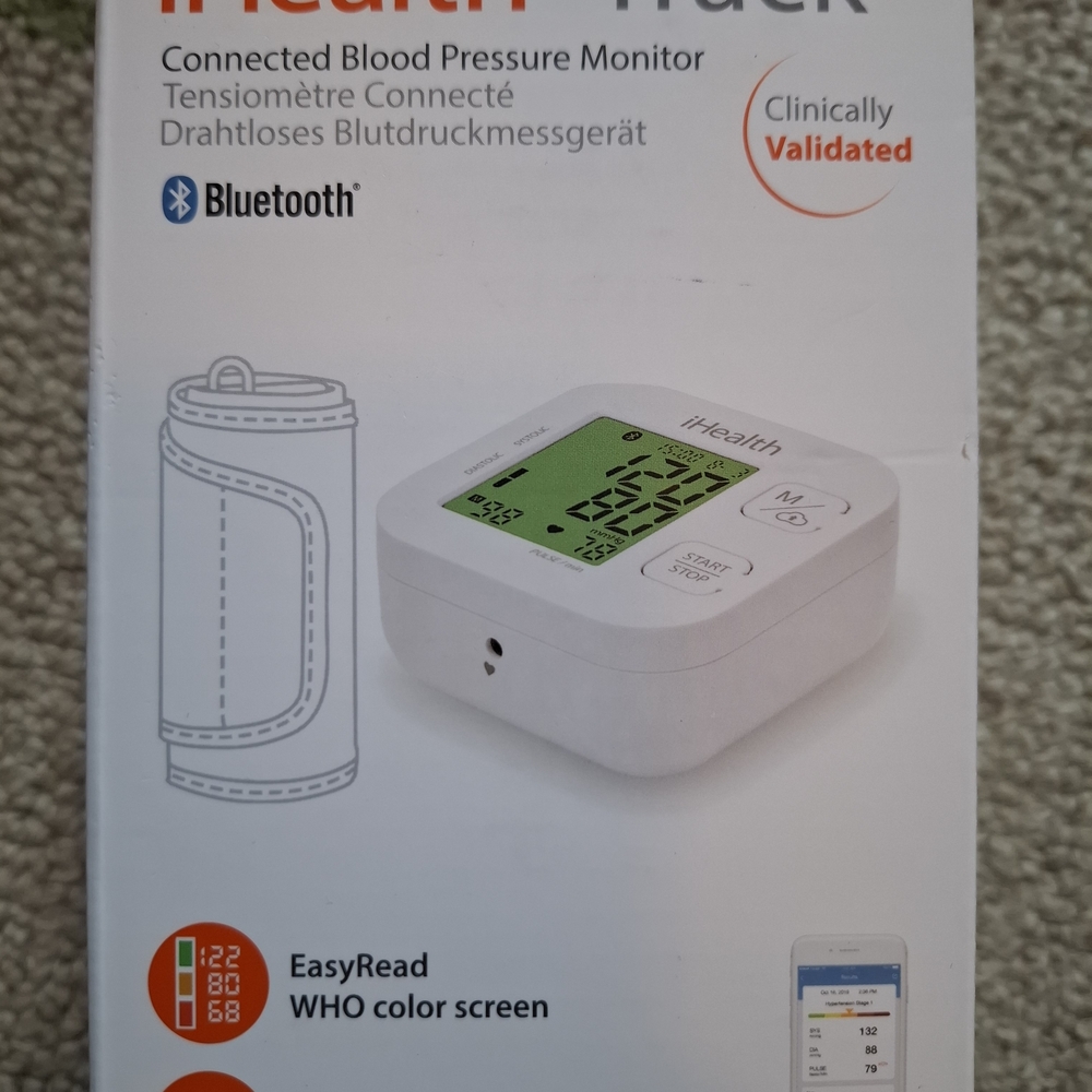 Track Connected Blood Pressure Monitor - White